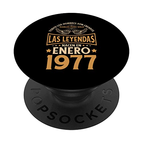 Cumpleaños Hombre Regalos Las Leyendas Enero 1977 PopSockets PopGrip Intercambiable