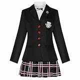 Charous Disfraz de Yoshizawa Kasumi de Anime Game Persona 5, conjunto de falda plisada JK para mujer, para manga y cosplay