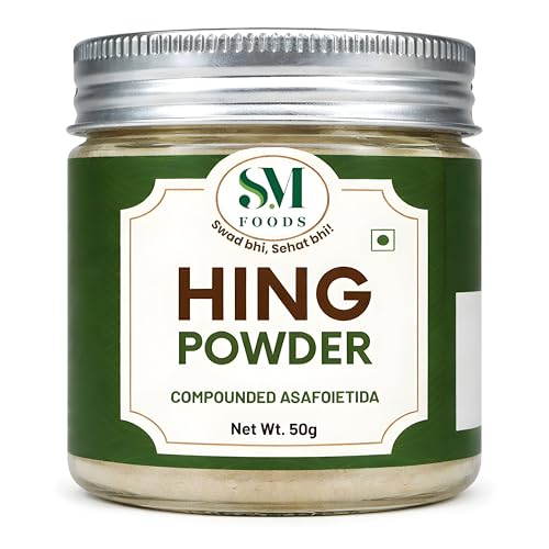 Image of SM FOODS Hing Powder 50g (Pack of 1) | Compounded Hing | Strong Aroma | Perfect for Everyday Cooking, Tadka & Digestion Support