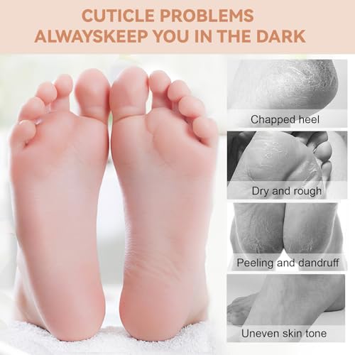 Fangshu Silikonsocken, Rutschfeste Feuchtigkeitsspendende Socken Elastische Silikon Socken Foot Peeling Anti Hornhaut für Rissige Füße Trockene