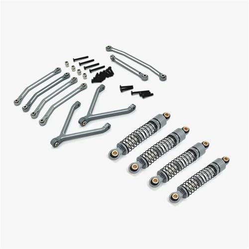 RC���f���L�b�g�̃R���|�[�l���g For FMS For Xiaoqi For FCX24 1/24 �����A�b�v�O���[�h�t���ԗ��v�����b�h�����V���b�N�A�u�\�[�o�[ RC �J�[�p�[�c�A�N�Z�T���[(Grey)