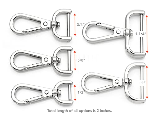 image for CRAFTMEMORE 2pcs Detachable Snap Hook Swivel Clasp w/Screw Bar VT493 B