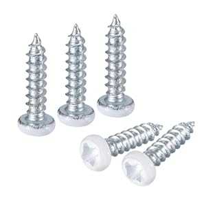 Quarkzman 25 Stück Linsenkopf-Holzschrauben Silber