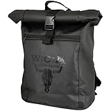 MATERIAL: 100% Polyester Wacken Open Air Kurier Rucksack Rolltop Kurierrucksack Backpack schwarz