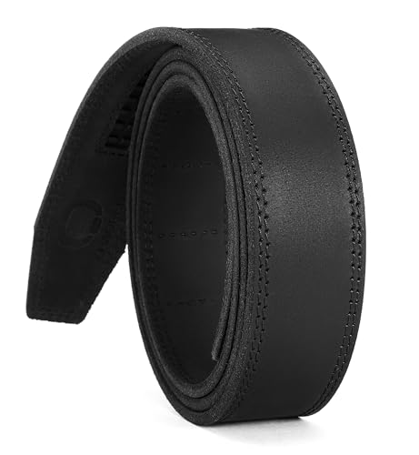 Image of CHAOREN Ratchet Belt Replacement Strap 1 3 /8 inch, Leather Belt Strap for 40MM Slide Click Buckle