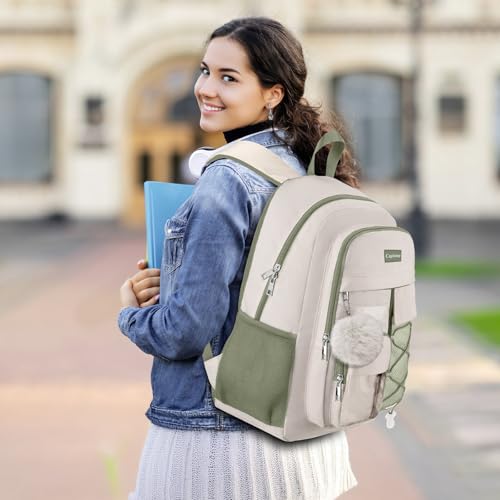 Image of Laptop Backpack for Women College Bookbag: 15.6 Inch Casual Work Backpacks with USB Charging Port Waterproof Womens Travel Back Pack with Laptop Compartment Daypack for Teacher Nurse Computer Bag