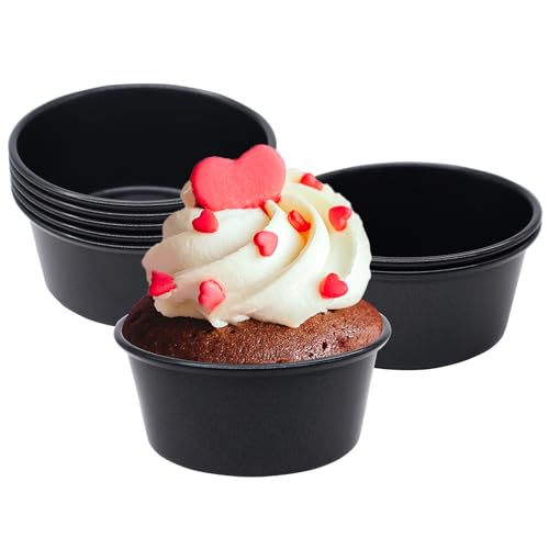 Fcreimd 8PCS Nonstick Muffin Pans Carbon Steel Pudding Cups, Individual