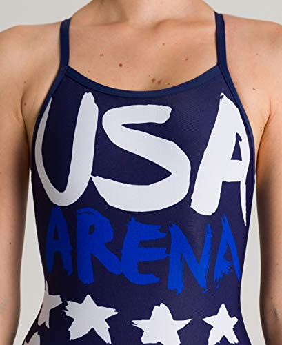Image of Arena Women's Standard Country Flags Light Drop Back MaxLife One Piece Swimsuit