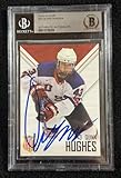 Quinn Hughes Signed USA NTDP Team Issued 1st Ever Card 26 Olympics BAS Certified - Hockey Slabbed Autographed Cards