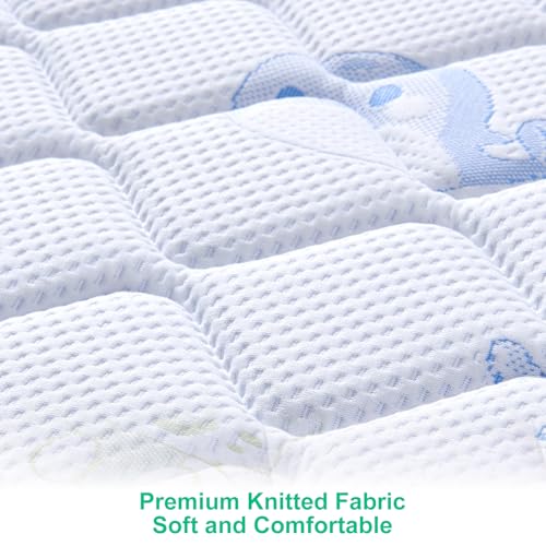 Image of Letmxiu Premium Crib Mattress and Toddler Mattress, Knitted Cotton Surface and Hypoallergenic Firm Support Crib Mattress, Fits Standard Crib and Toddler Bed