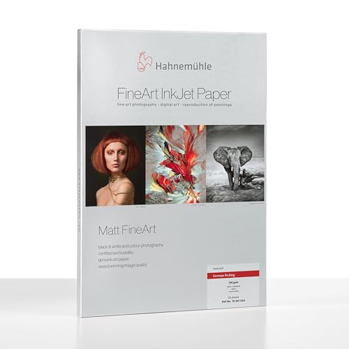 Hahnemühle Digital fine art German Etching Papier, 310 G/M² 210 x 297 mm bianco