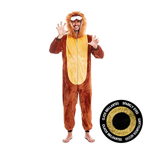 Disfraz Animal Hombre Mujer Cuerpo Entero con Capucha Ojos Brillantes【Tallas Adulto S a L】Mono Calentito Suave cremallera posterior Disfraces Carnaval Animales Desfiles Obras Teatro Actuaciones Bailes