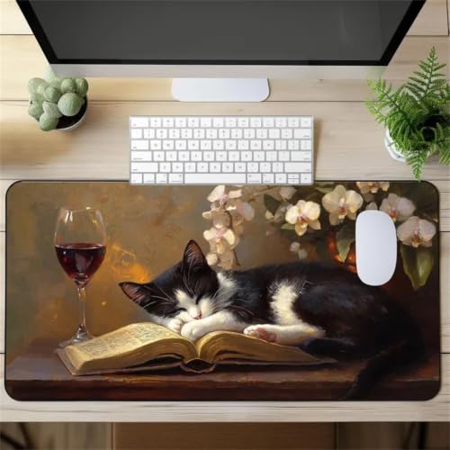 Mouse pad duradera de gato durmiente para mejorar tu setup de PC y portátil