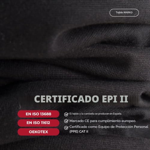 Camiseta ignífuga de alta resistencia EPI Cat II para operarios 7
