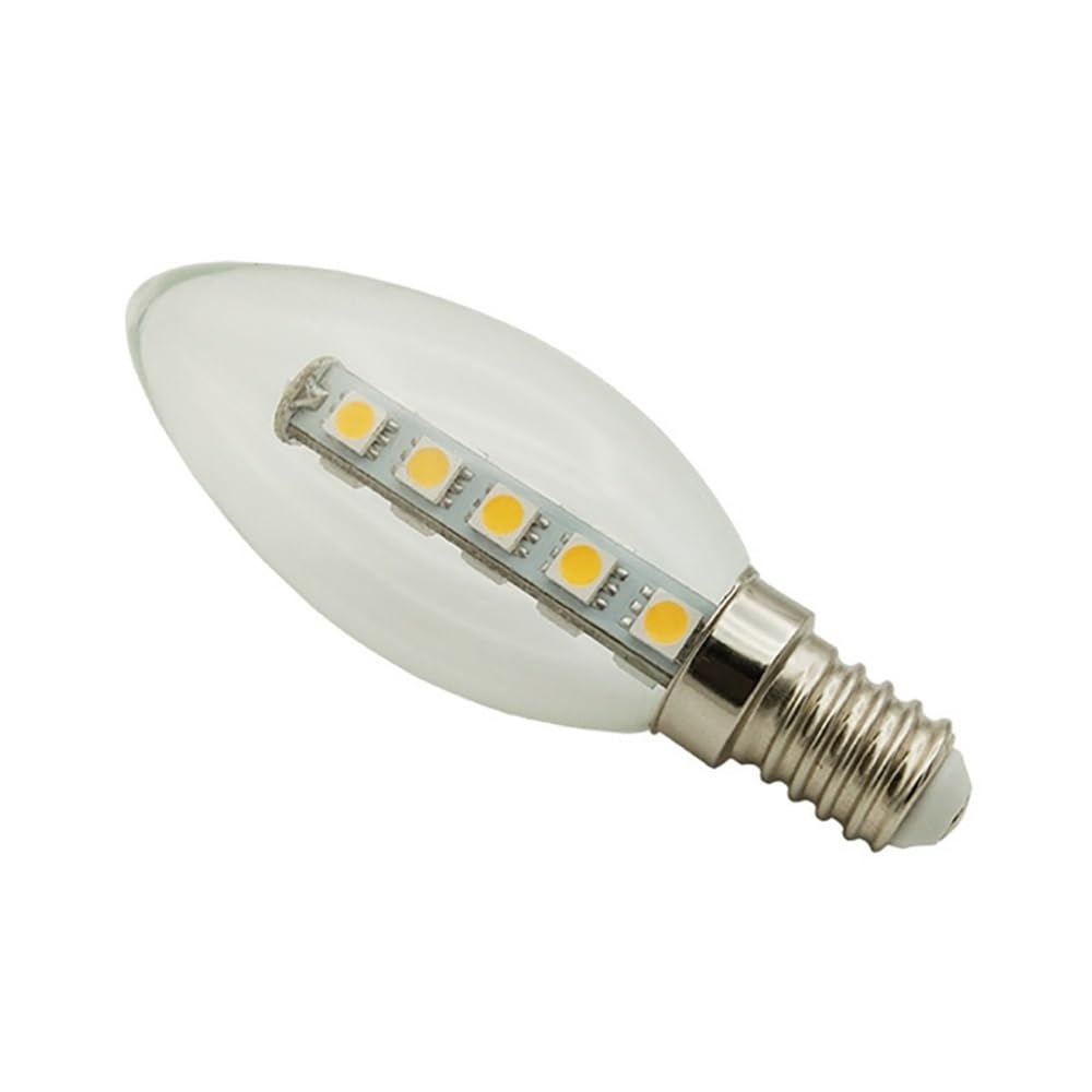 YSJX lighting, Paquete de 50 bombillas LED tipo vela, CA 220 V, 2 W, C35, E14/E12, cubierta transparente, bombilla pequeña, lámpara de cristal, fuente de luz Bombillas para el hogar(3000K Warm White,2