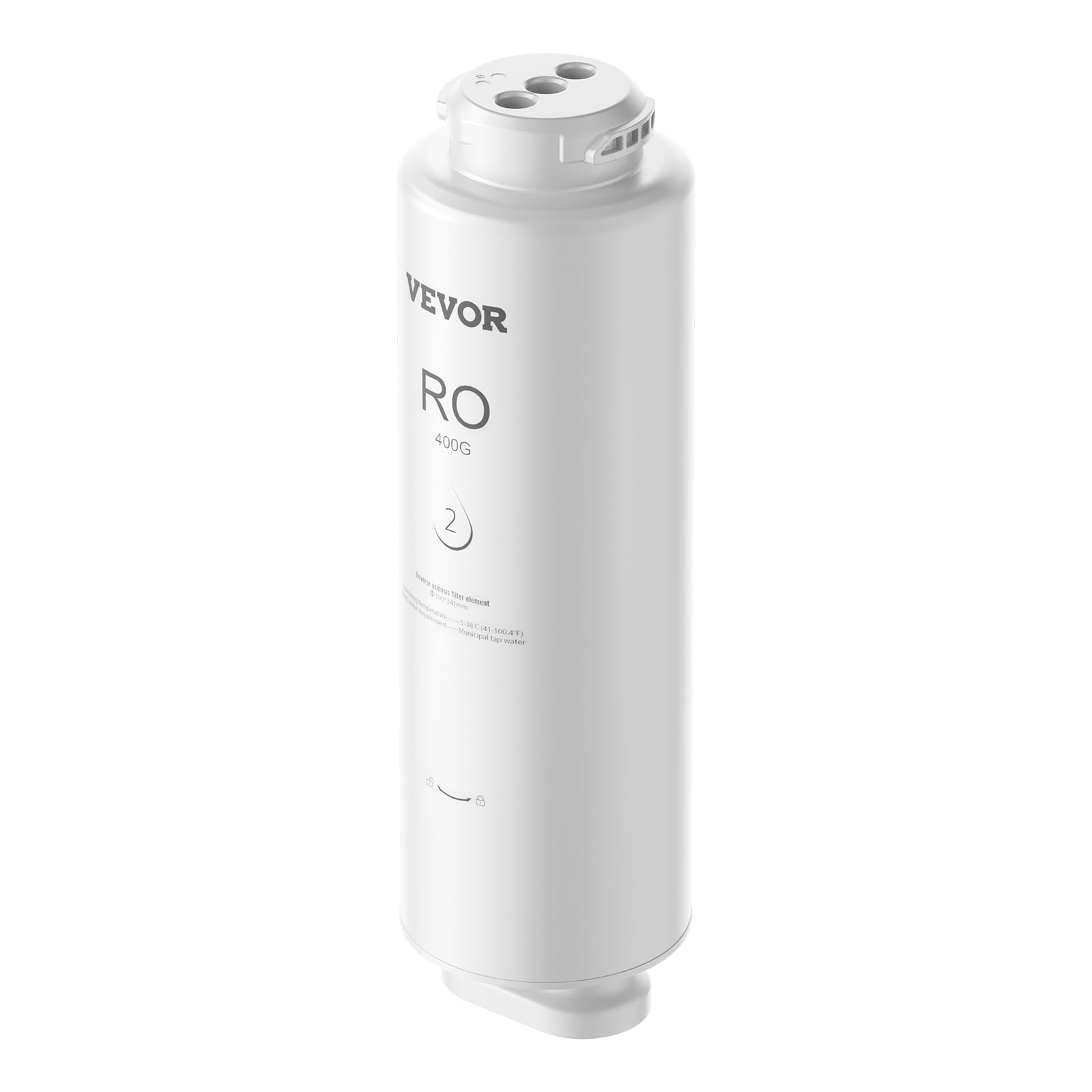 VEVOR Sistema de Ósmosis Inversa, 9 Etapas de 400 GPD, Cartucho de Filtro RO por 24 Meses, Reduce el Plomo, el Cloro y el Óxido, Compatible con el Filtro de Agua Fregadero SS-002, Φ 100 x 341 mm