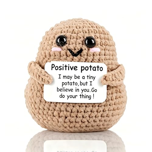 Xazuninsu Positive Toy Cute Potato Knitted Plush Toy With A Funny Big Bottomed Design Perfect As A Stress relief Decoration Or Party Prop.