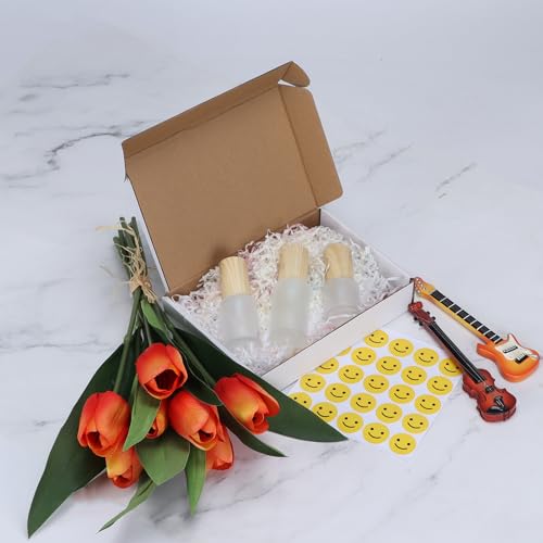 Image of HORLIMER 8x5.5x1.6 inches Shipping Boxes Set of 25, White Corrugated Cardboard Box Literature Mailer, 25 Stickers Included