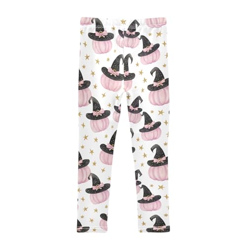 senya Girls Printed Leggings Yoga Pants Pumpkin Star Magic Hat Pattern for Kids in 4t to 10 Years, 4T2