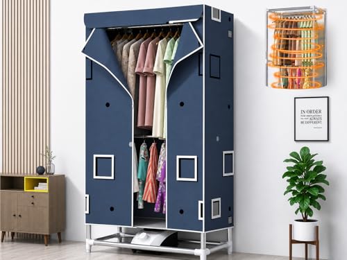 Image of BIJASANI Cloth Dryer Rack Machine, Auto-Off, Stainless Steel Pipes Rack with Wayterproof Cloth Cover with Dryer