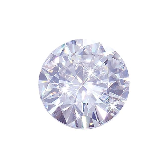 Image of Diamond Cut White Zircon Round Shape Certified AAA+ American Diamond Rashi Ratna Gemstone for Men's and Women's