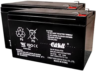 2 Pack 12v 12ah F2 Sealed Lead Acid AGM Rechargeable SLA Deep Cycle Battery