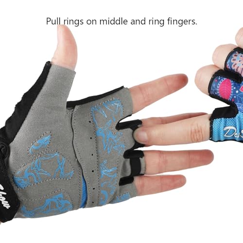 DuShow Luvas de ciclismo femininas de meio dedo luvas de ciclismo para mountain bike, luvas feminina