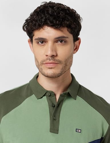 Image of Arrow Sport Men Regular fit Cotton Colour Blocked Short Sleeves Polo Shirt