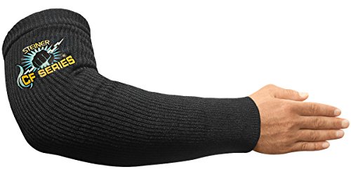Steiner 1364KT-18 CF-Series Sleeves, Black Double Ply Knit Carbonized Fiber With Thumbhole, 18-Inch