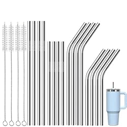 AUNEK Metal Straws 16 Set
