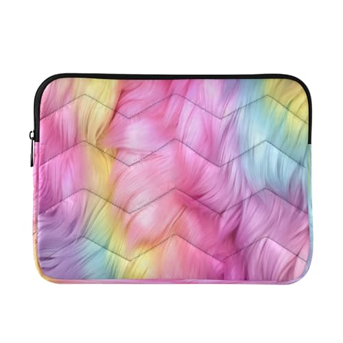 Funda para laptop 13-14 pulgadas impermeable con textura peluda