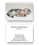 100 laminierte Visitenkarten bedruckt mit Ihrem Foto Bildmotiv inkl. Kartenspender