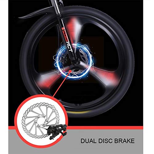 JLRTY Mountainbike Mountainbike, Bergfahrräder Hardtail, 21 Geschwindigkeit, Carbon-Stahlrahmen, Vorderradaufhängung Doppelscheibenbremse, 26-Zoll-Speichen Felgen (Color : White) – Bild 6