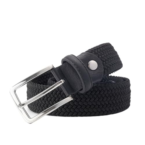 Elastic Belts For Men Woven Braided Fabric Comfort Stretch Casual Belts Men