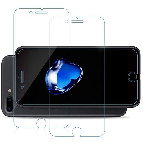 Splaks iPhone 7 Plus Screen Protector, Premium Tempered Glass Screen Protector with Easy Bubble-Free Installation