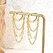 Ritach Golden Dangle Earrings for Women Trendy Women Fashion Chain Earrings for Prom Gifts (flatchain-Gold)