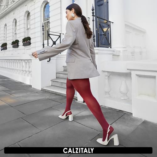 Image of CALZITALY Opaque Colour Tights - 80 DEN Thick Tights, Microfiber Pantyhose, S - 4XL Available in Plus size - Italian Hosiery