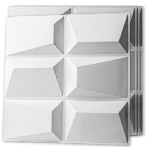 Image of Art3d Decorative 3D Wall Panel, 32 Sq.FT PVC Interior Wall Decor for Living Room, Bedroom, Lobby, Office, Shopping Mall, White