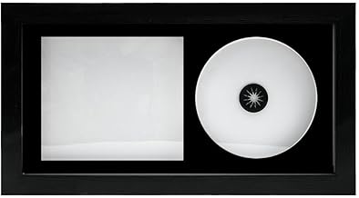 Cornice per CD in legno massello fatta a mano con pannelli in acrilico, retro in MDF e ganci, adatta per copertine di album per decorazioni per casa o ufficio, esposizione orizzontale o verticale