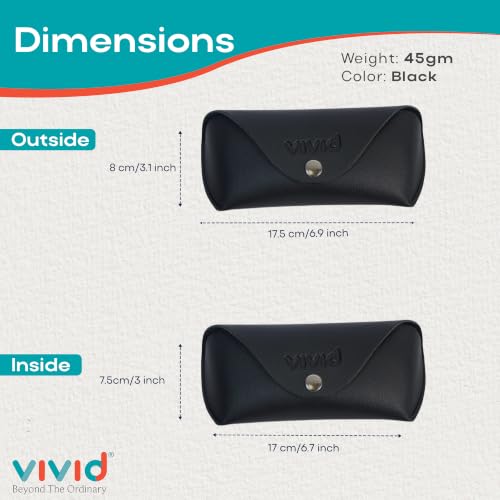 Image of VIVID Unisex Specs Snap Button Eyewear Dabbi Faux Leather Soft Case Cover
