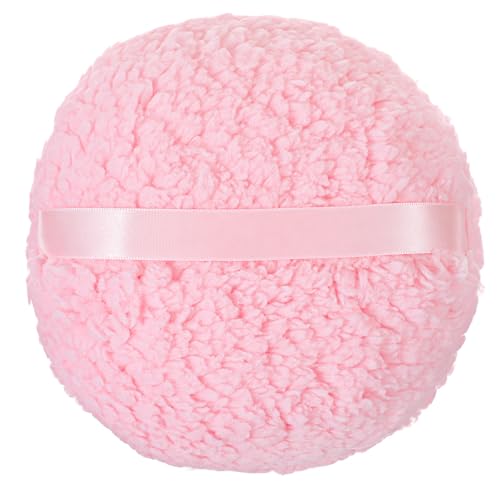 Ouligay Large Powder Puff for Body Powder 6 Inch Soft Dusting Powder Puff Makeup Powder Puff Loose Powder Puff Washable for Men Women Pink