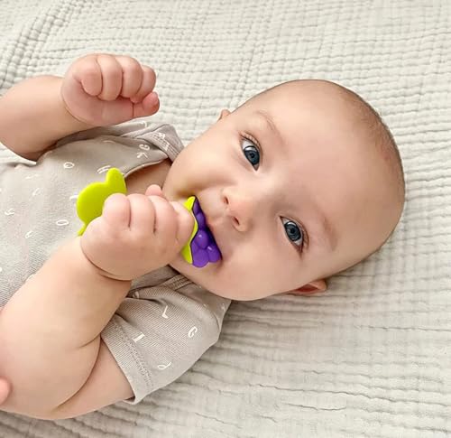 GLUN Infant Silicone Baby Teething Fruit Shape Toy for 0-12 Months, 2 Piece Bpa Free Silicone Soothing Teether Soft & Safe Gum Relief Toy Pack of 2,Multicolor - Image 9 thumbnail