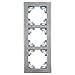 Produktbild UNITEC 46082 Abdeckrahmen 3-Fach, Melbourne, Serie 706, Aluminium