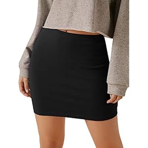 Verdusa Women’s Basic High Waisted Pencil Bodycon Short Skirt