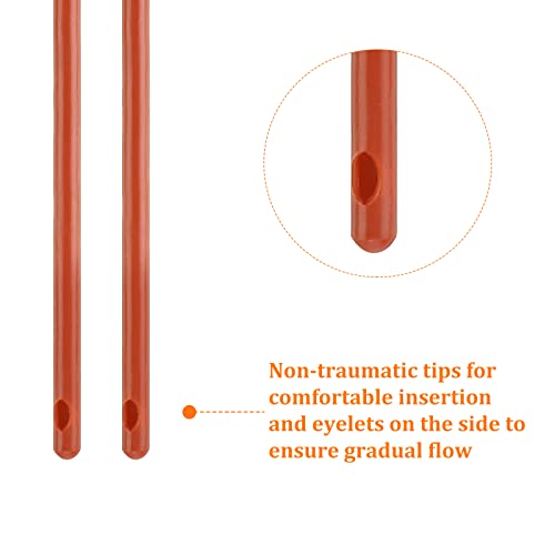Image of Tondiamo 10 Pieces 15 Inch x 18fr Rubber Enema Tubes Colon Tubes for Coffee Enemas Higher Colon Cleanse for Secure