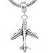" Airplane Charm " Dangle Bead Spacer For Snake Chain Charm Bracelet