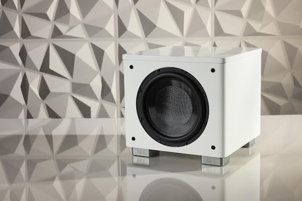 Image of REL HT /1003 MKII 10-Inch Powered Subwoofer - Compact Design with Class D Amplifier for Deep Bass in Home Theater, Stereo Systems, and Surround Sound - Line Grained White Finish