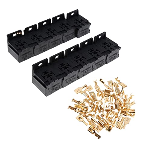 Embase de relais automobile 5 broches isolante avec connecteurs en cuivre pur 6.3mm