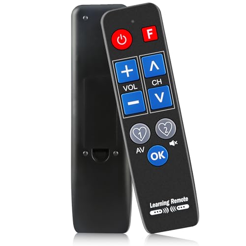 UNOCAR - Mando a distancia universal con botón grande para personas mayores, mando a distancia extragrande para TV con teclas jumbo para personas con discapacidad visual, compatible con las