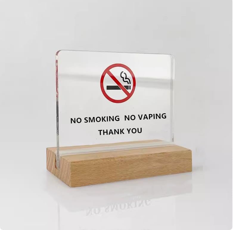 No Smoking No Vaping Sign for Airbnb house hosts busniess office public area restaurant wall decor 2024 newest signs (Desktop Vertical)